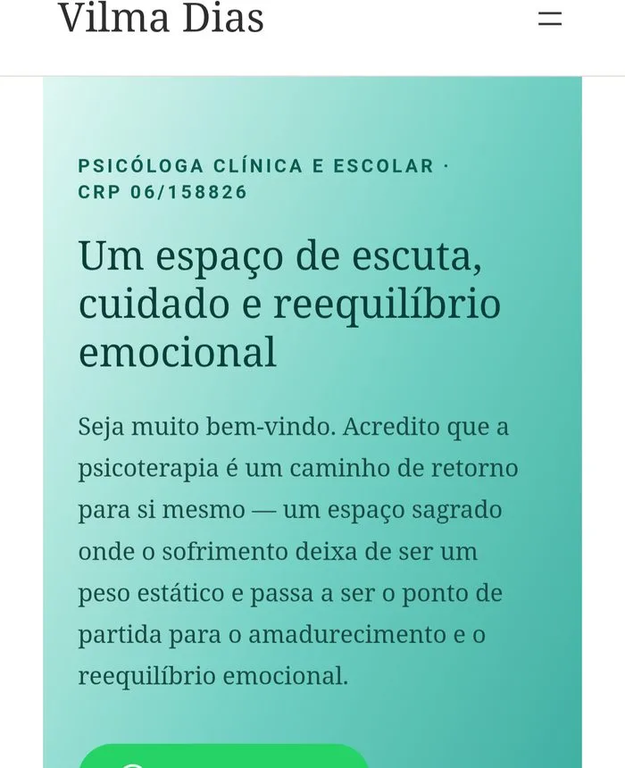 Site institucional para psicóloga clínica
